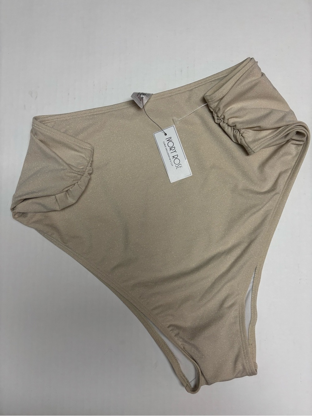 Ivory Rose Curve Exclusive Gold Shimmer Swim Bottom